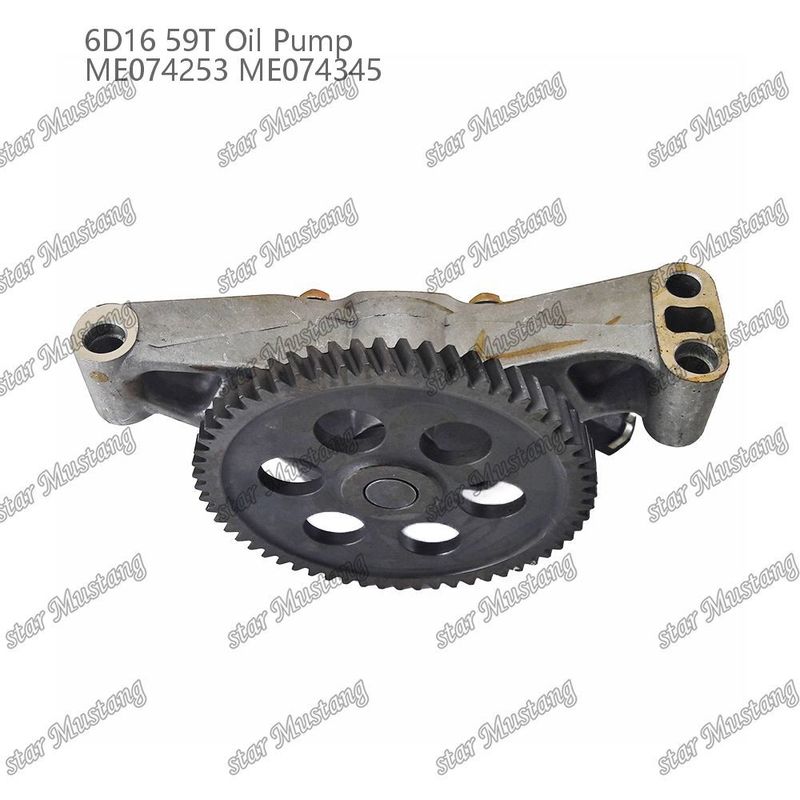 پمپ روغن موتور 6D16 59 دندان ME074253 ME074345 برای قطعات معدنی موتور Mitsubishi