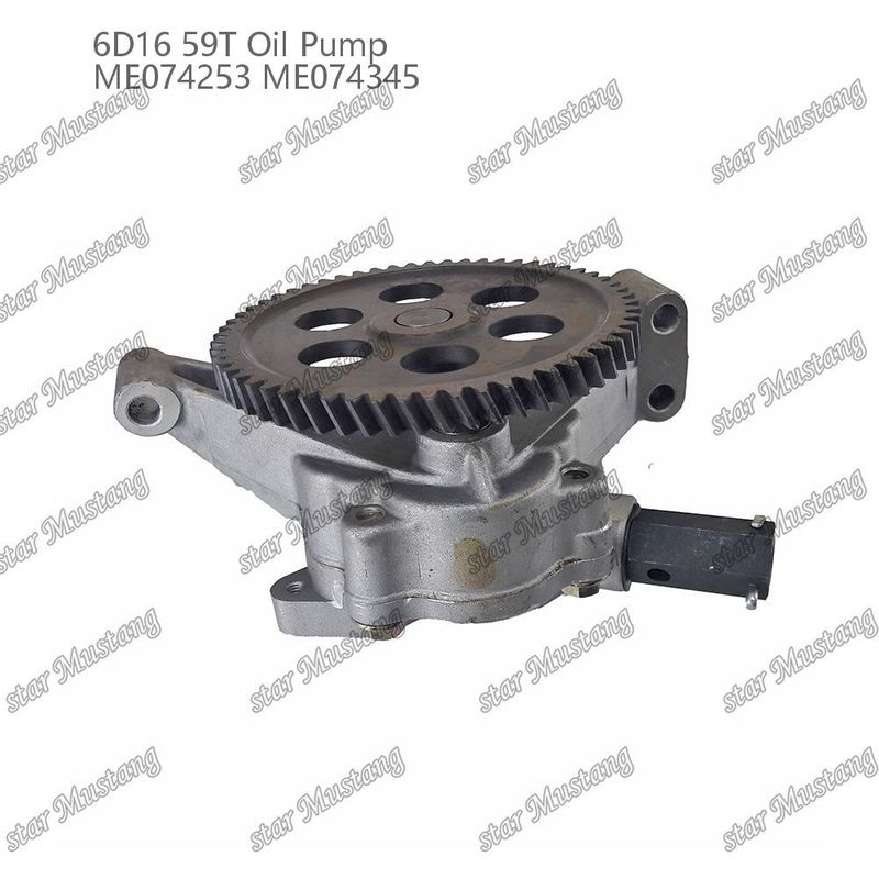 پمپ روغن موتور 6D16 59 دندان ME074253 ME074345 برای قطعات معدنی موتور Mitsubishi