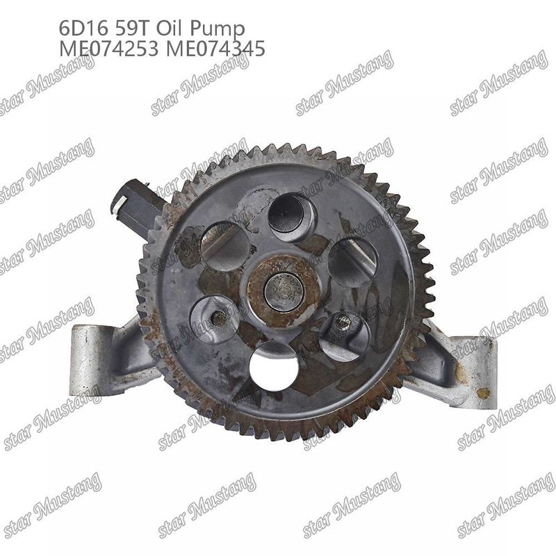پمپ روغن موتور 6D16 59 دندان ME074253 ME074345 برای قطعات معدنی موتور Mitsubishi