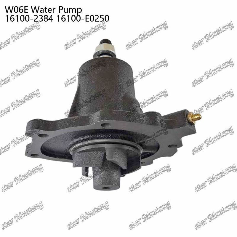 W06E پمپ آب موتور 16100-2384 16100-E0250 برای قطعات معدنی موتور HINO