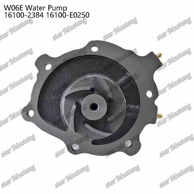 W06E پمپ آب موتور 16100-2384 16100-E0250 برای قطعات معدنی موتور HINO