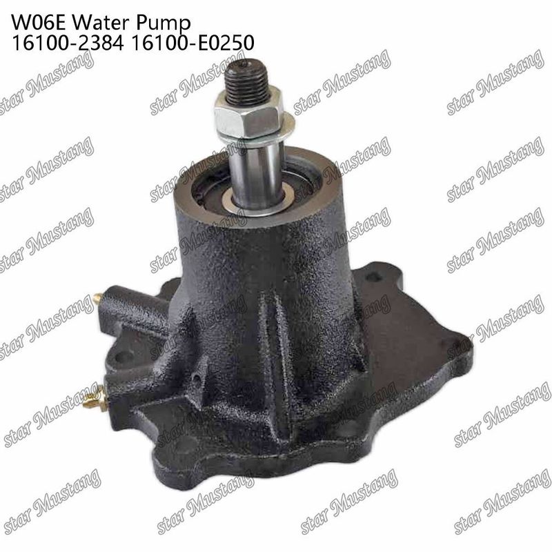 W06E پمپ آب موتور 16100-2384 16100-E0250 برای قطعات معدنی موتور HINO