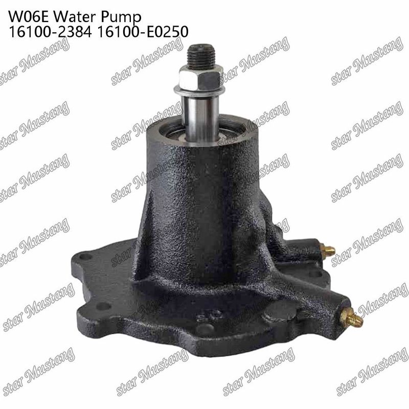 W06E پمپ آب موتور 16100-2384 16100-E0250 برای قطعات معدنی موتور HINO