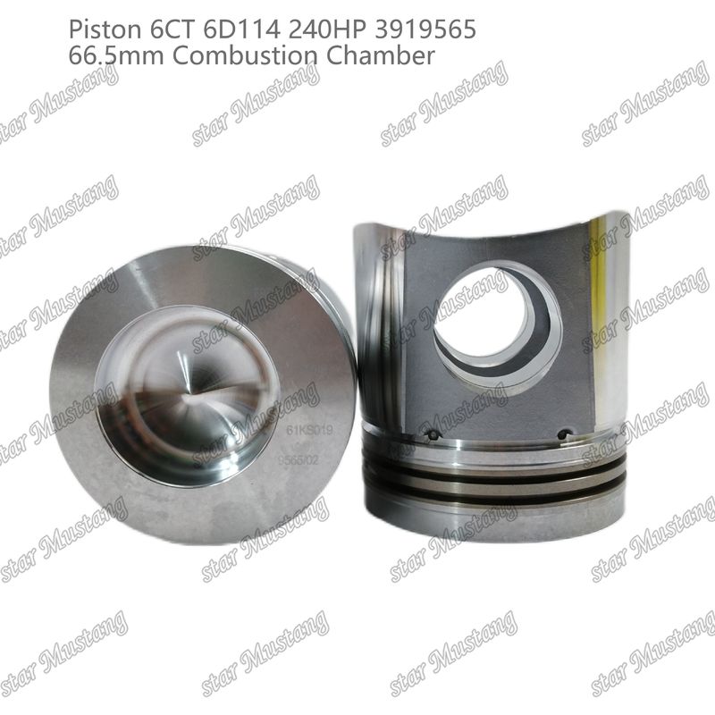 پیستون 6CT 6D114 240HP 3919565 66.5mm اتاق احتراق برای قطعات تعمیر موتور دیزل کامینز