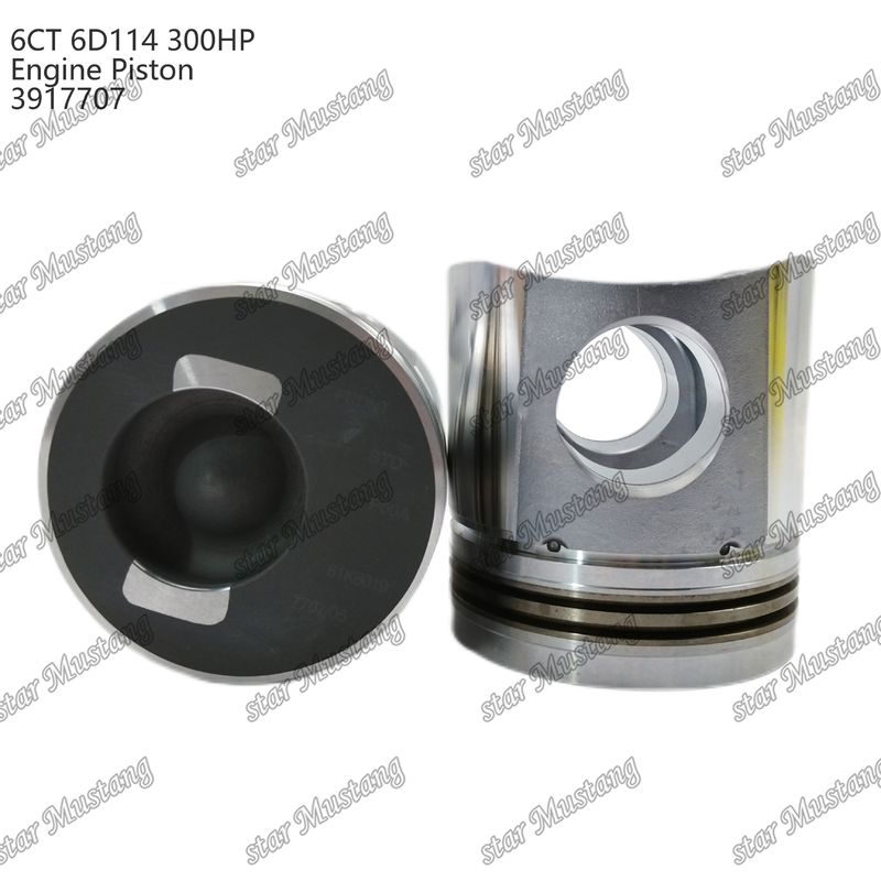 پیستون 6CT 6D114 300HP 3917707 55mm اتاق احتراق برای قطعات تعمیر موتور دیزل کامینز
