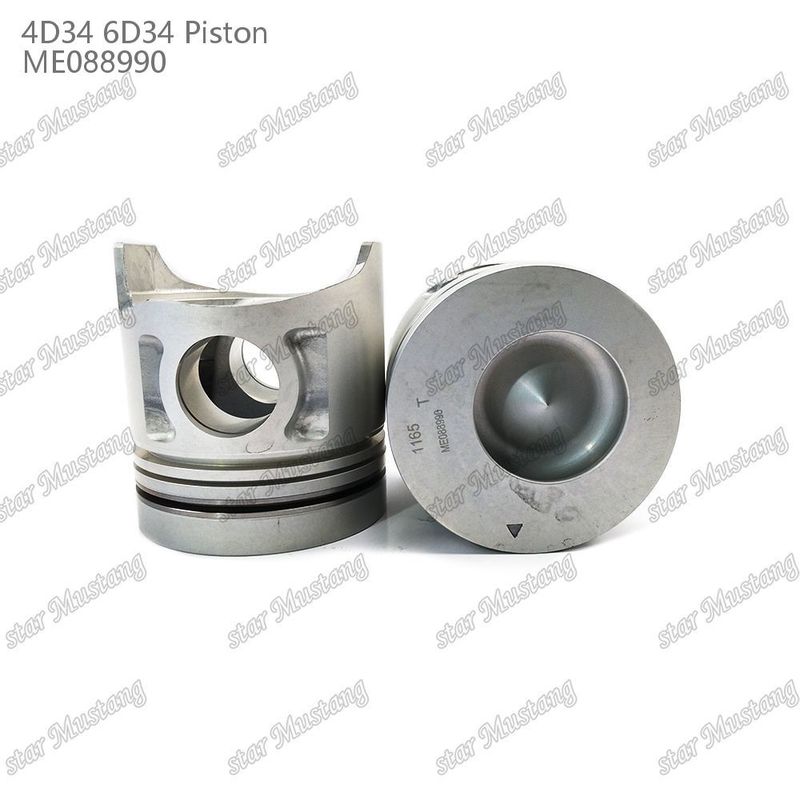6D34 سوراخ پیستون موتور 36mm با Alfin بدون گالری روغن ME088990 برای قطعات معدنی موتور Mitsubishi