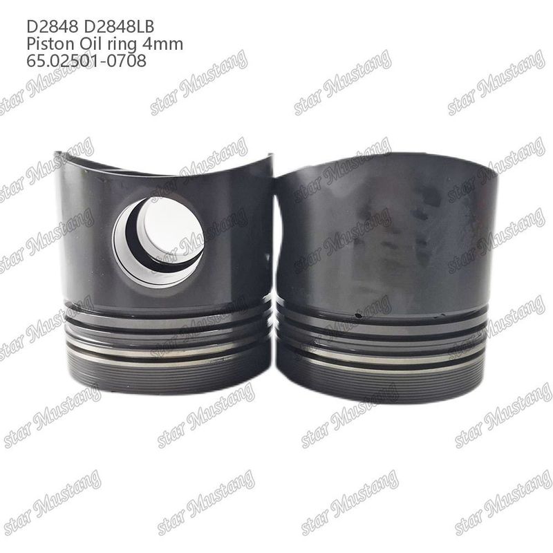 پیستون D2848 D2848LB حلقه روغن 4mm 65.02501-0708 برای قطعات تعمیر موتور دیزل دوسان