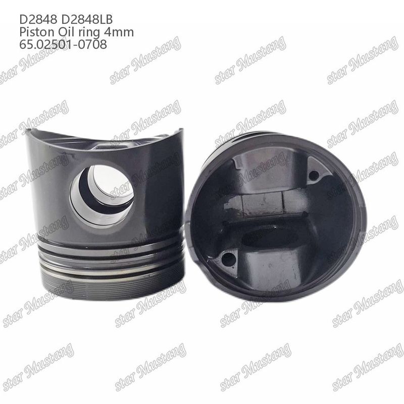 پیستون D2848 D2848LB حلقه روغن 4mm 65.02501-0708 برای قطعات تعمیر موتور دیزل دوسان