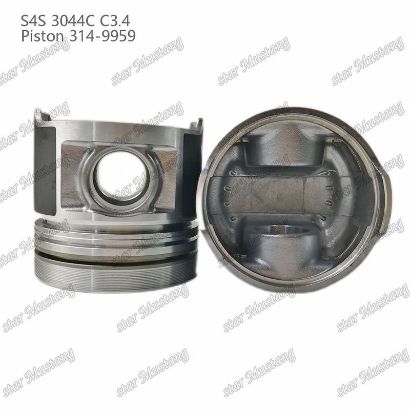 S4S 3044C C3.4 825 موتور پیستون Alfin اتاق اندازه 53mm 60mm حلقه روغن 4mm 314-9959 برای قطعات معدنی موتور Mitsubishi