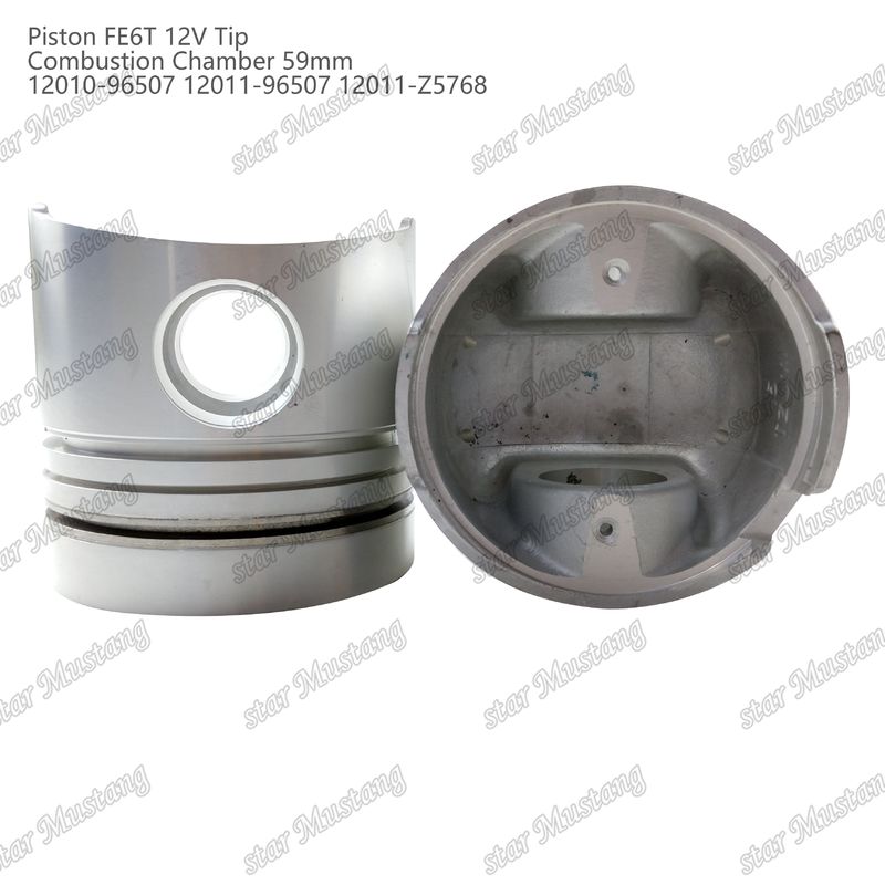 FE6T موتور پیستون 12V اتاق اندازه 59mm 3x2x4mm 12010-96507 12011-96507 12011-Z5768 برای قطعات معدنی موتور نیسان