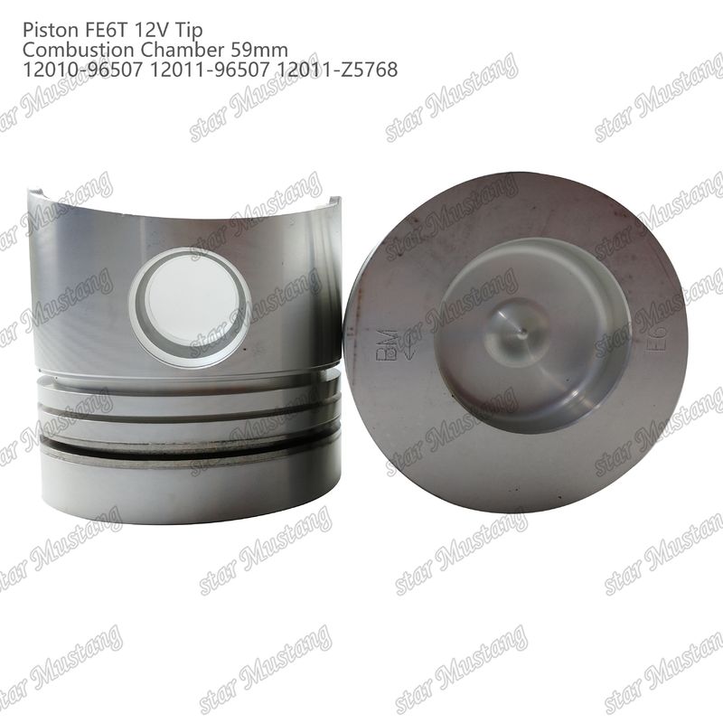 FE6T موتور پیستون 12V اتاق اندازه 59mm 3x2x4mm 12010-96507 12011-96507 12011-Z5768 برای قطعات معدنی موتور نیسان