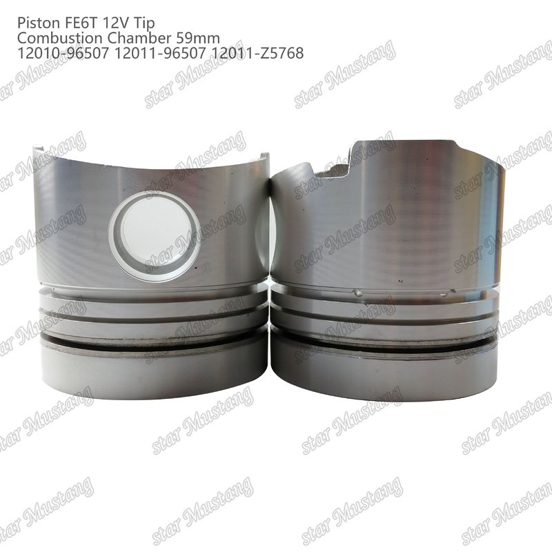 FE6T موتور پیستون 12V اتاق اندازه 59mm 3x2x4mm 12010-96507 12011-96507 12011-Z5768 برای قطعات معدنی موتور نیسان