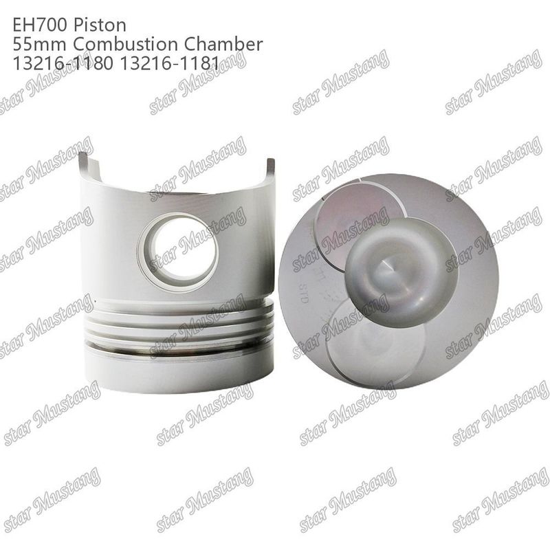 پیستون EH700 55mm اتاق احتراق 13216-1181 13216-1180 برای بخش های تعمیر موتور دیزل های Hino