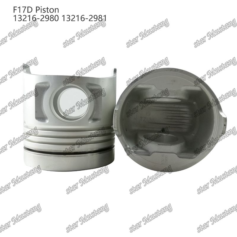 پیستون F17D اتاق احتراق 69mm 13216-2980 13216-2981 برای بخش های تعمیر موتور دیزل Hino