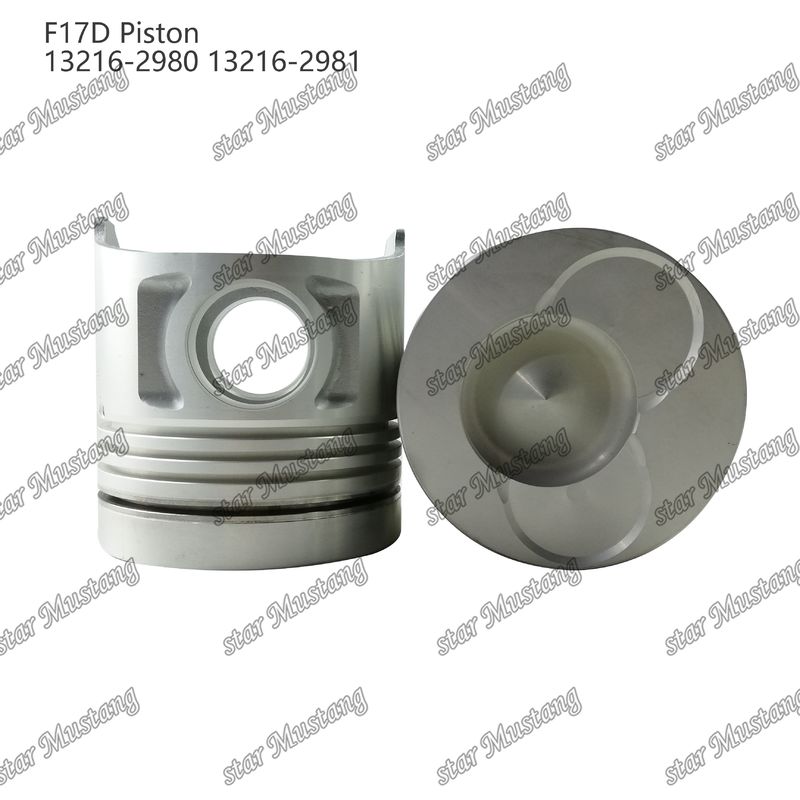 پیستون F17D اتاق احتراق 69mm 13216-2980 13216-2981 برای بخش های تعمیر موتور دیزل Hino