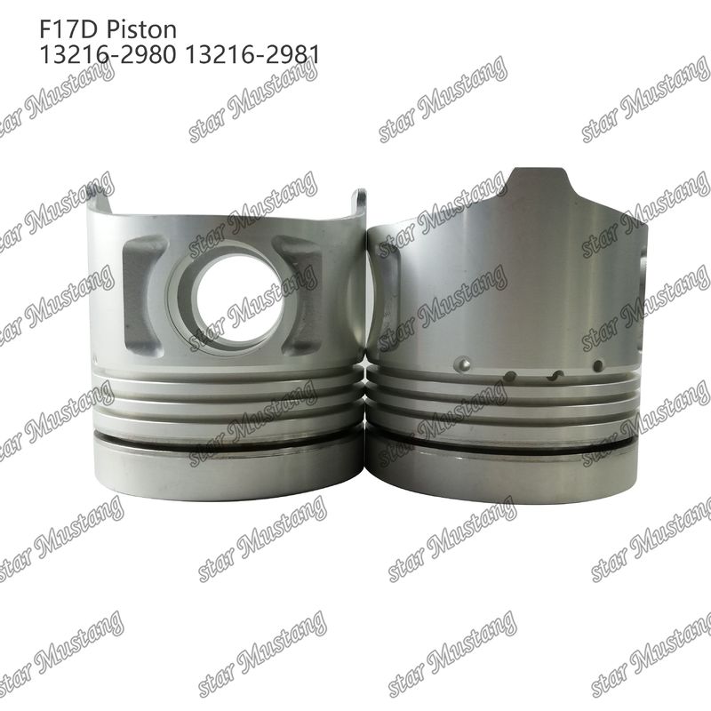 پیستون F17D اتاق احتراق 69mm 13216-2980 13216-2981 برای بخش های تعمیر موتور دیزل Hino
