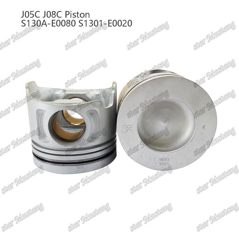 پیستون J05C J08C با آستین مس 65mm اتاق احتراق خنک کننده داخلی S130A-E0080 S1301-E0020 برای Hino