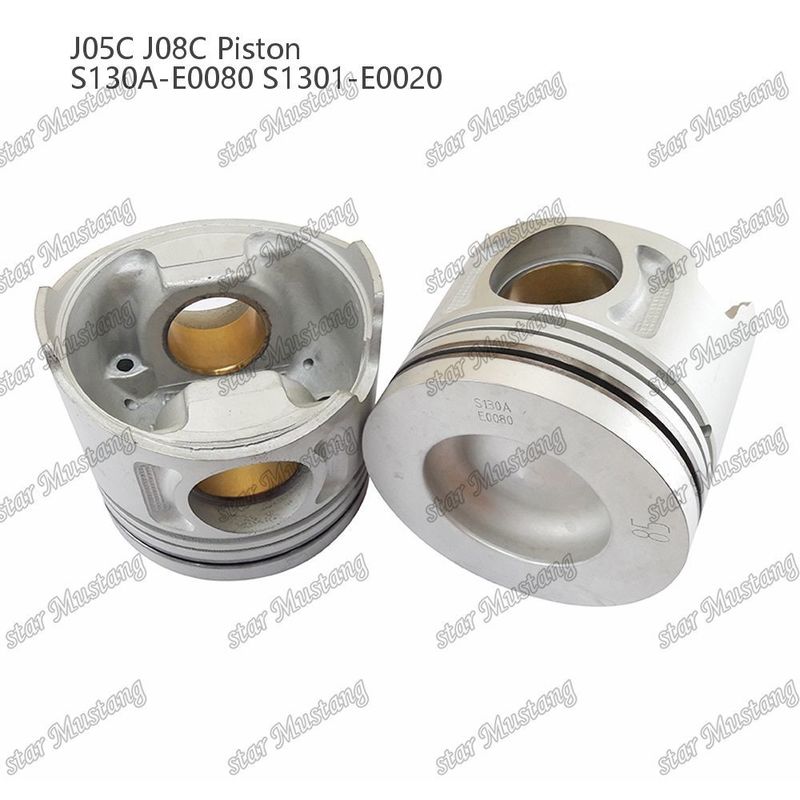 پیستون J05C J08C با آستین مس 65mm اتاق احتراق خنک کننده داخلی S130A-E0080 S1301-E0020 برای Hino