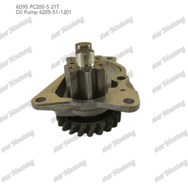 پمپ روغن 6D95 PC200-5 21T 6209-51-1201 برای قطعات معدنی موتور Kumatsu