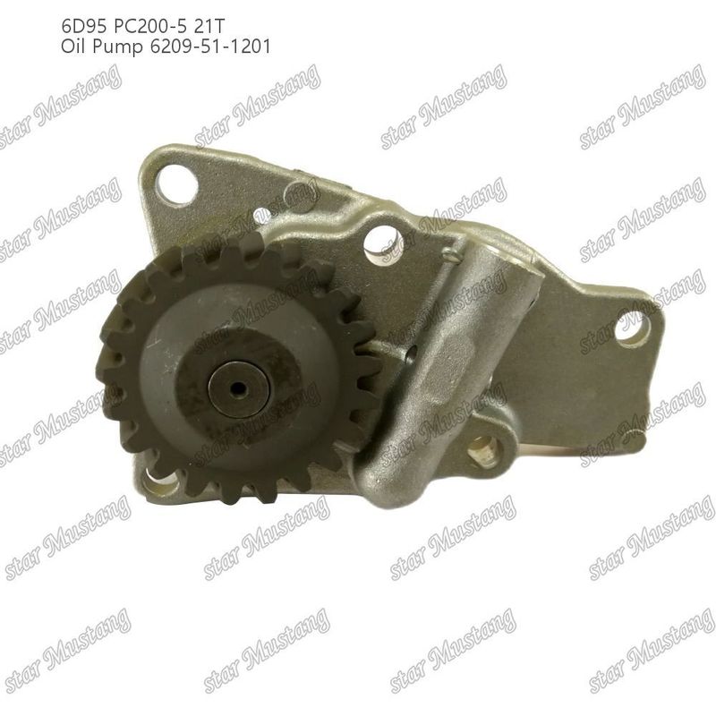 پمپ روغن 6D95 PC200-5 21T 6209-51-1201 برای قطعات معدنی موتور Kumatsu