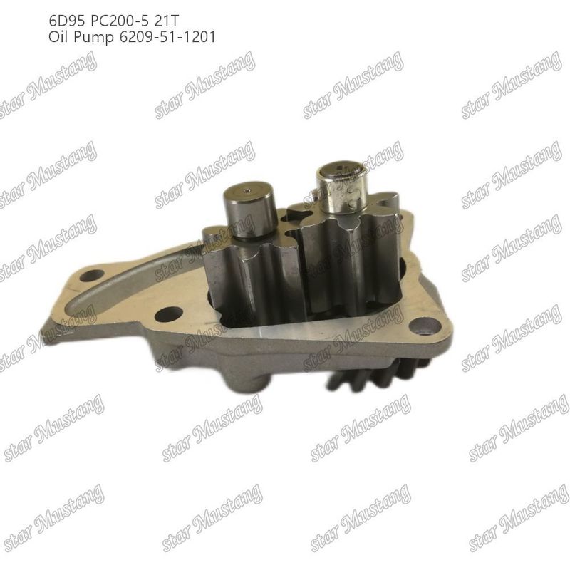 پمپ روغن 6D95 PC200-5 21T 6209-51-1201 برای قطعات معدنی موتور Kumatsu