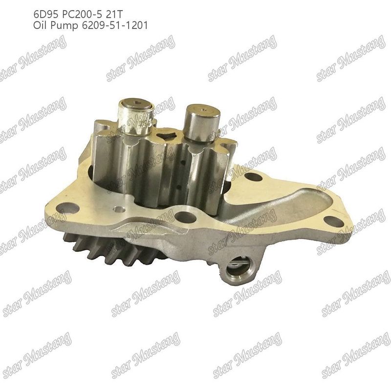 پمپ روغن 6D95 PC200-5 21T 6209-51-1201 برای قطعات معدنی موتور Kumatsu
