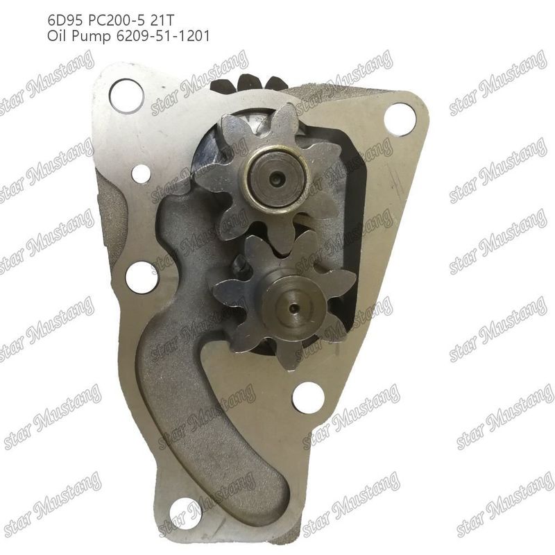 پمپ روغن 6D95 PC200-5 21T 6209-51-1201 برای قطعات معدنی موتور Kumatsu
