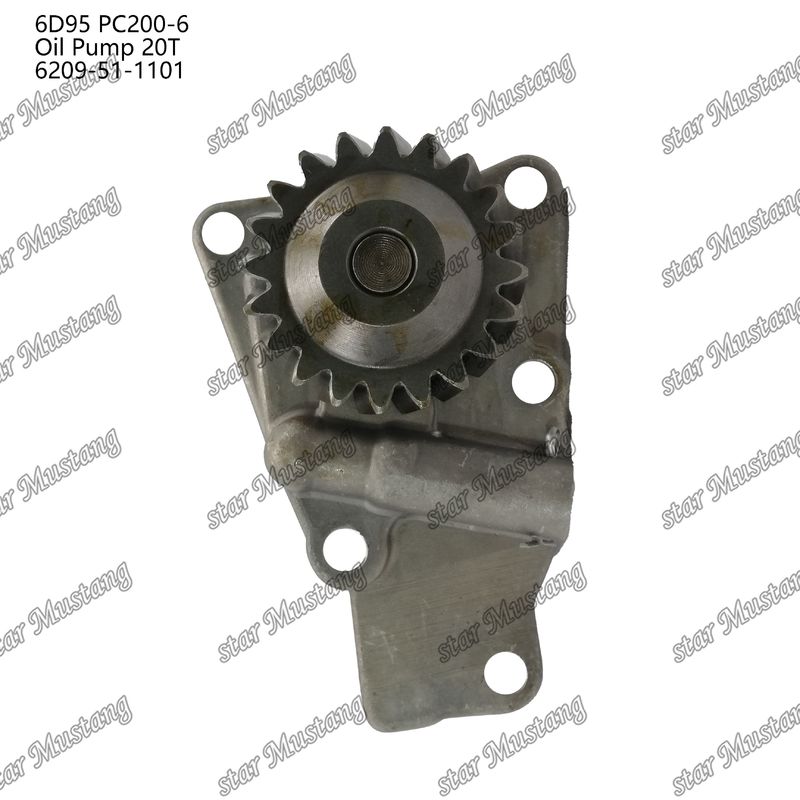 پمپ روغن 6D95 PC200-6 20T 6209-51-1101 برای قطعات معدنی موتور Kumatsu