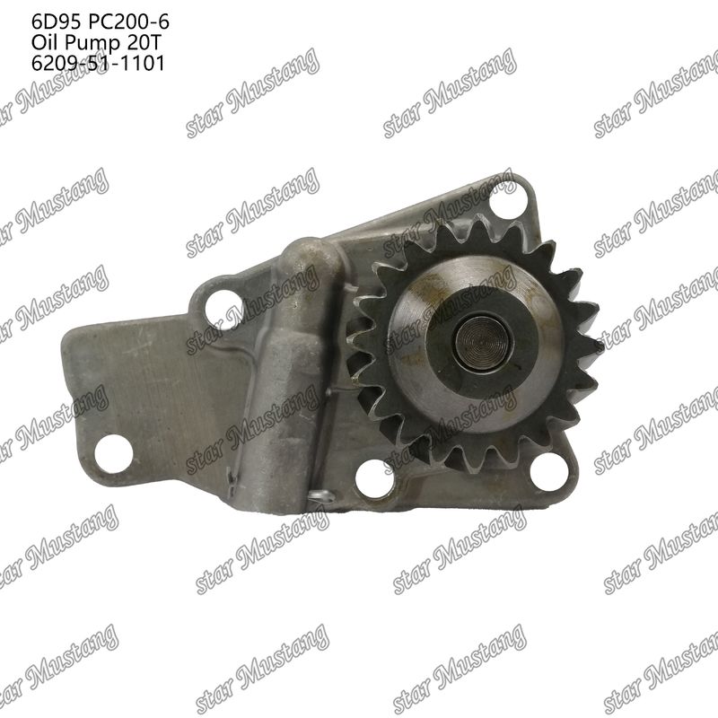 پمپ روغن 6D95 PC200-6 20T 6209-51-1101 برای قطعات معدنی موتور Kumatsu