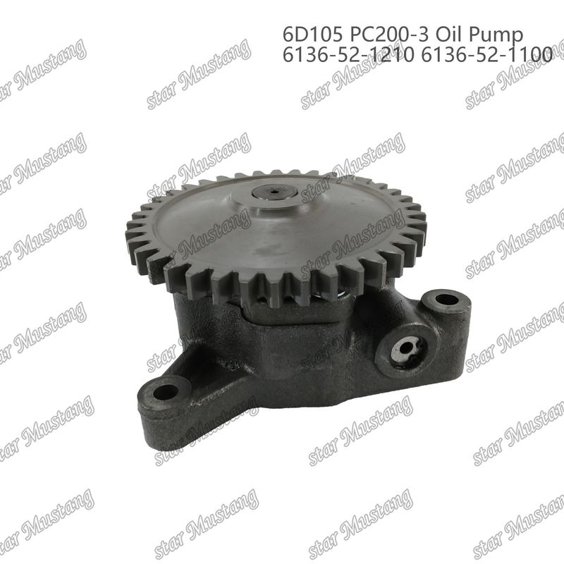پمپ روغن 6D105 PC200-3 6136-52-1210 6136-52-1100 برای قطعات معدنی موتور Kumatsu
