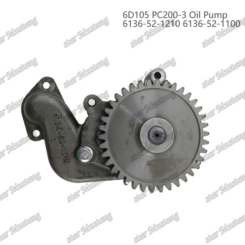 پمپ روغن 6D105 PC200-3 6136-52-1210 6136-52-1100 برای قطعات معدنی موتور Kumatsu
