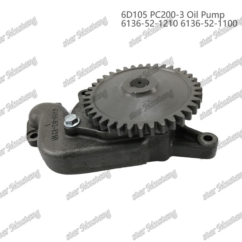 پمپ روغن 6D105 PC200-3 6136-52-1210 6136-52-1100 برای قطعات معدنی موتور Kumatsu