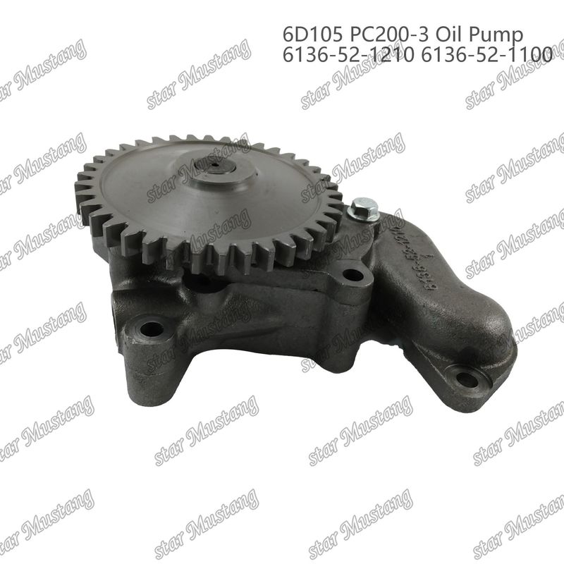 پمپ روغن 6D105 PC200-3 6136-52-1210 6136-52-1100 برای قطعات معدنی موتور Kumatsu