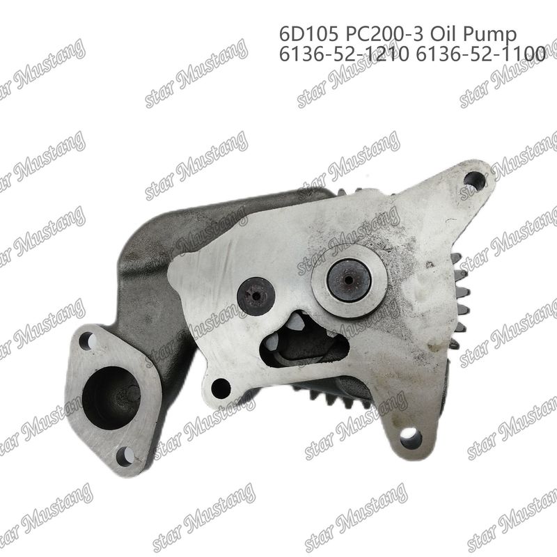 پمپ روغن 6D105 PC200-3 6136-52-1210 6136-52-1100 برای قطعات معدنی موتور Kumatsu