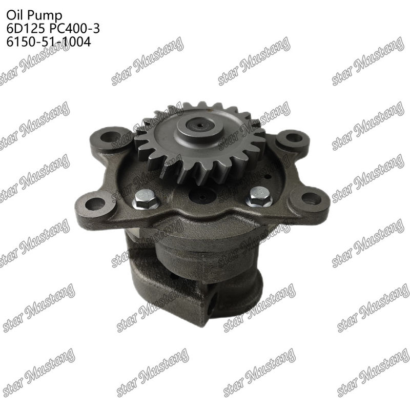 پمپ روغن 6D125 PC400-3 فلات 6150-51-1004 برای قطعات معدنی موتور Kumatsu