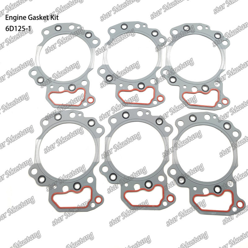کیت گاسکت کامل 6D125-1 مجموعه گاسکت برای قطعات تعمیر موتور دیزل کوماتسو