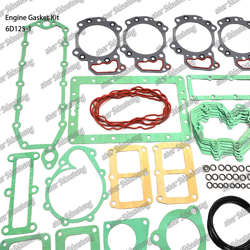 کیت گاسکت کامل 6D125-1 مجموعه گاسکت برای قطعات تعمیر موتور دیزل کوماتسو