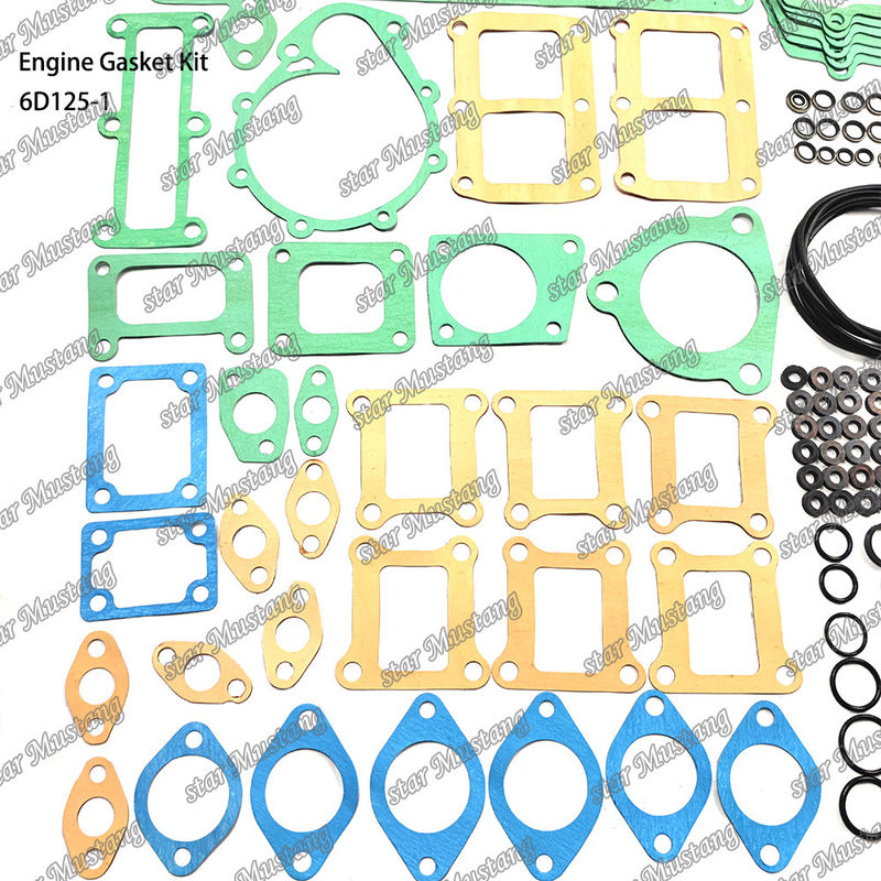 کیت گاسکت کامل 6D125-1 مجموعه گاسکت برای قطعات تعمیر موتور دیزل کوماتسو