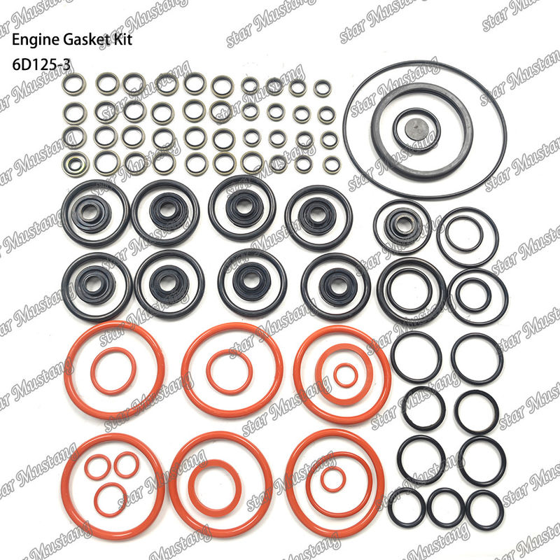 کیت گاسکت کامل 6D125-3 مجموعه گاسکت برای قطعات تعمیر موتور دیزل کوماتسو