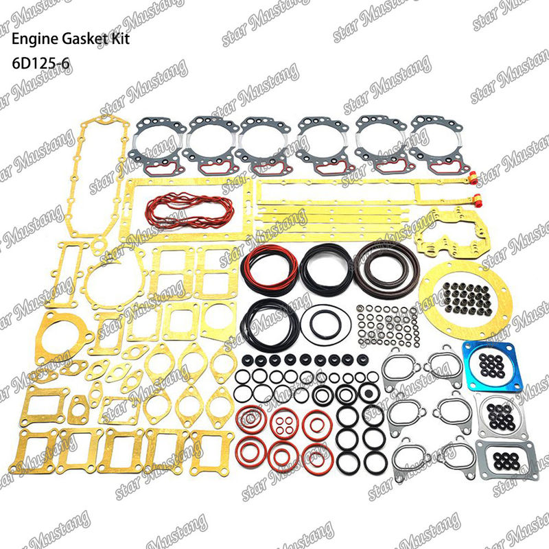کیت گاسکت کامل 6D125-6 مجموعه گاسکت برای قطعات تعمیر موتور دیزل کوماتسو