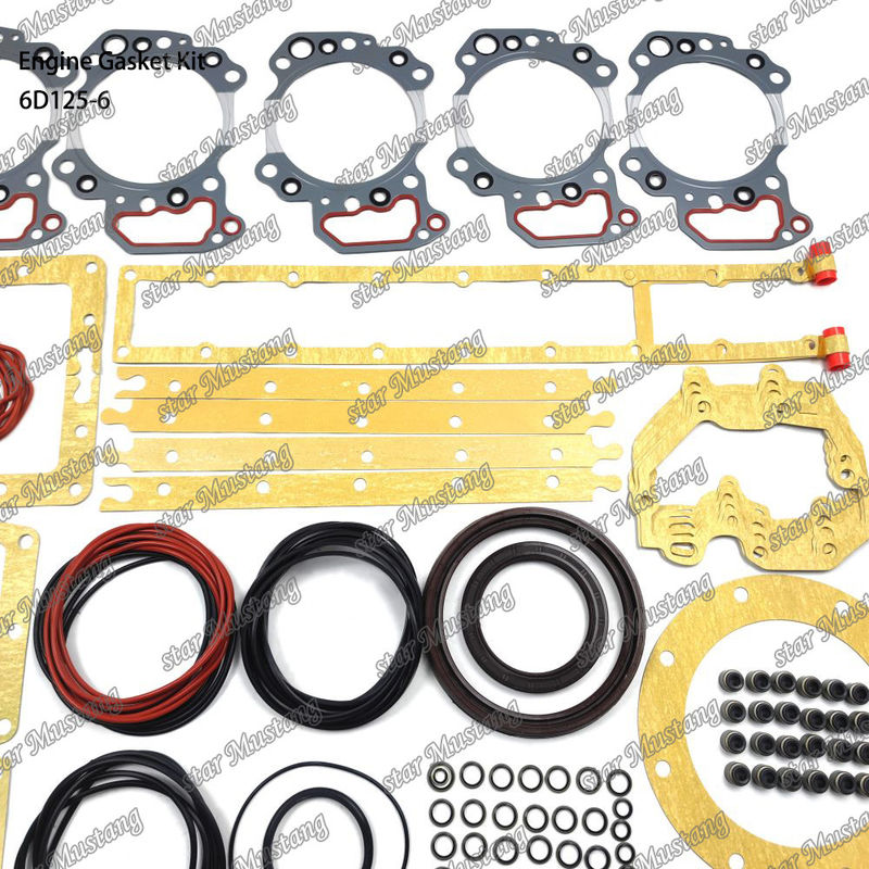 کیت گاسکت کامل 6D125-6 مجموعه گاسکت برای قطعات تعمیر موتور دیزل کوماتسو