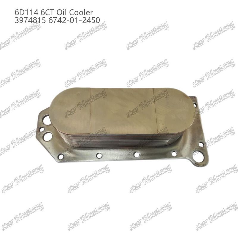 Oil Cooler 6D114 6CT 3974815 6742-01-2450 For Cummins Engine Spare Parts