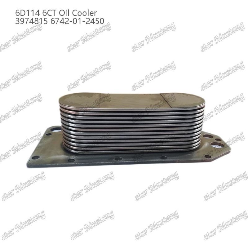 Oil Cooler 6D114 6CT 3974815 6742-01-2450 For Cummins Engine Spare Parts