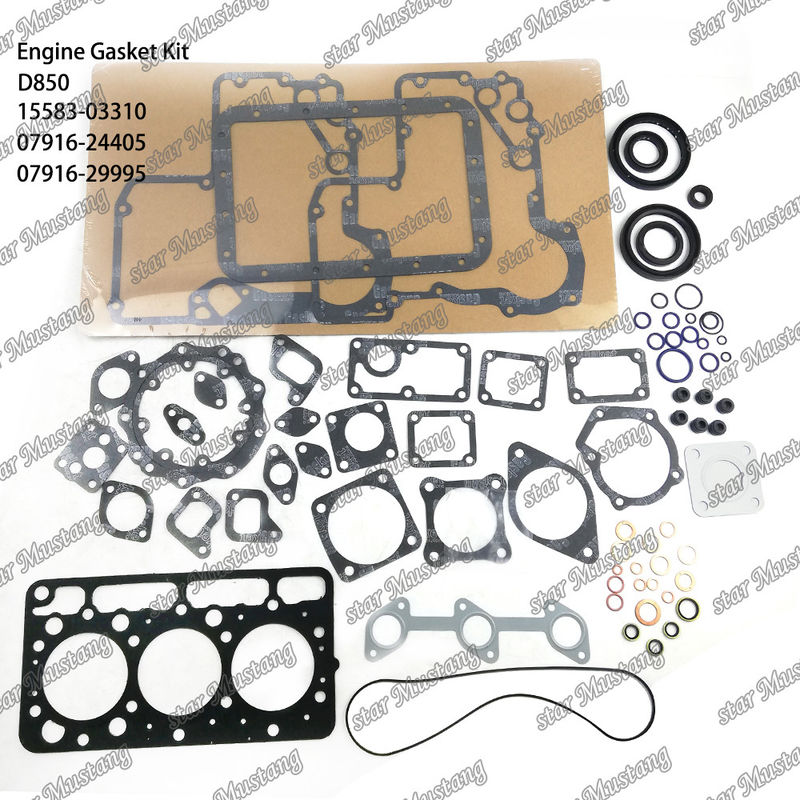 D850 بسته بندی کامل گاسکت سر گاسکت 15583-03310 بالا 07916-24405 پایین 07916-29995 مناسب برای کوبوتا