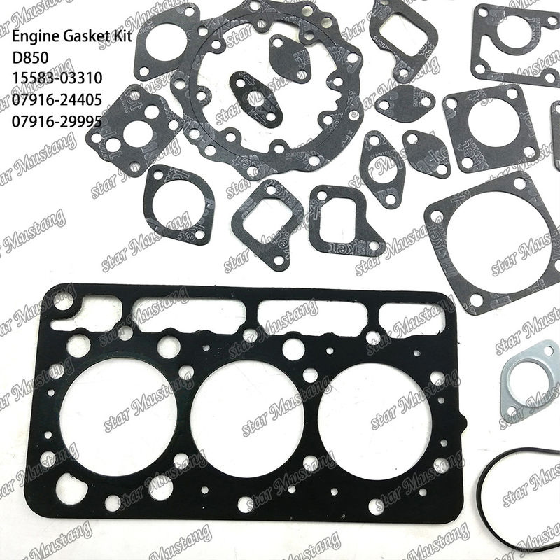 D850 بسته بندی کامل گاسکت سر گاسکت 15583-03310 بالا 07916-24405 پایین 07916-29995 مناسب برای کوبوتا