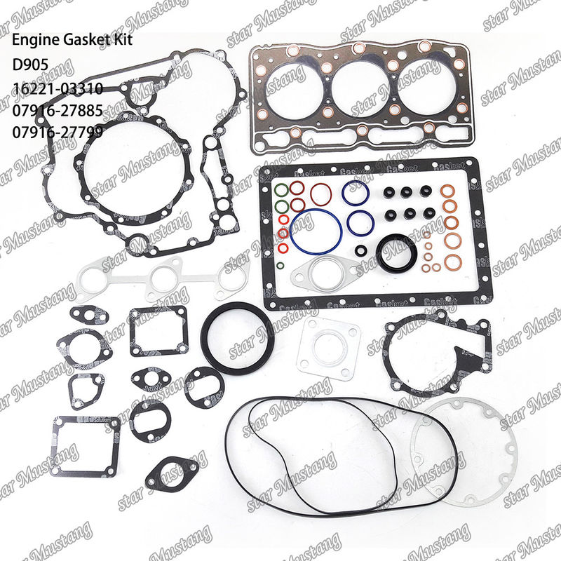 D905 بسته بندی کامل گاسکت سر گاسکت 16221-03310 بالا 07916-27885 پایین 07916-27799 مناسب برای کوبوتا