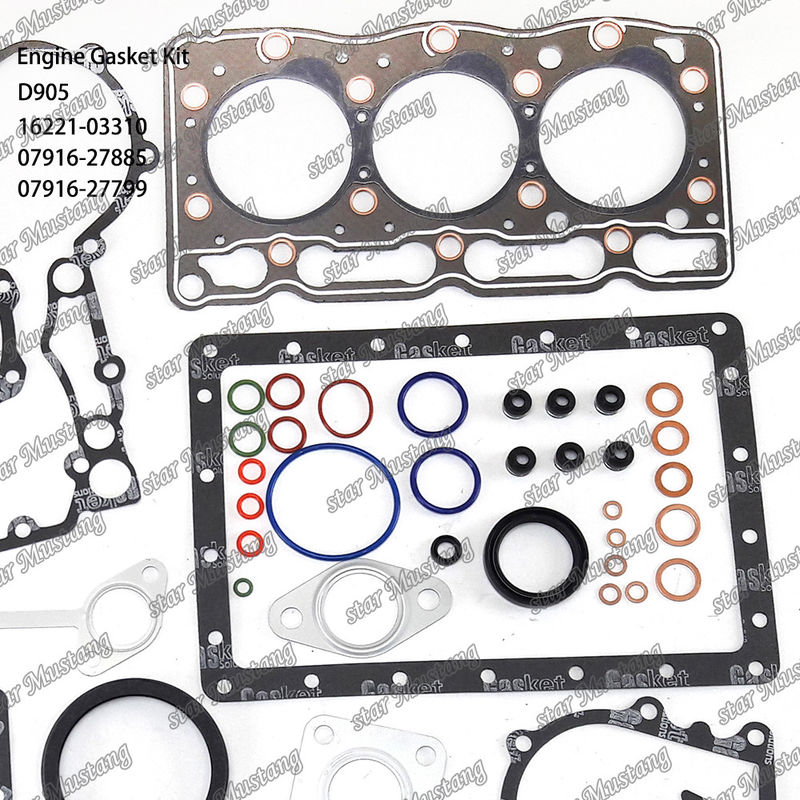 D905 بسته بندی کامل گاسکت سر گاسکت 16221-03310 بالا 07916-27885 پایین 07916-27799 مناسب برای کوبوتا
