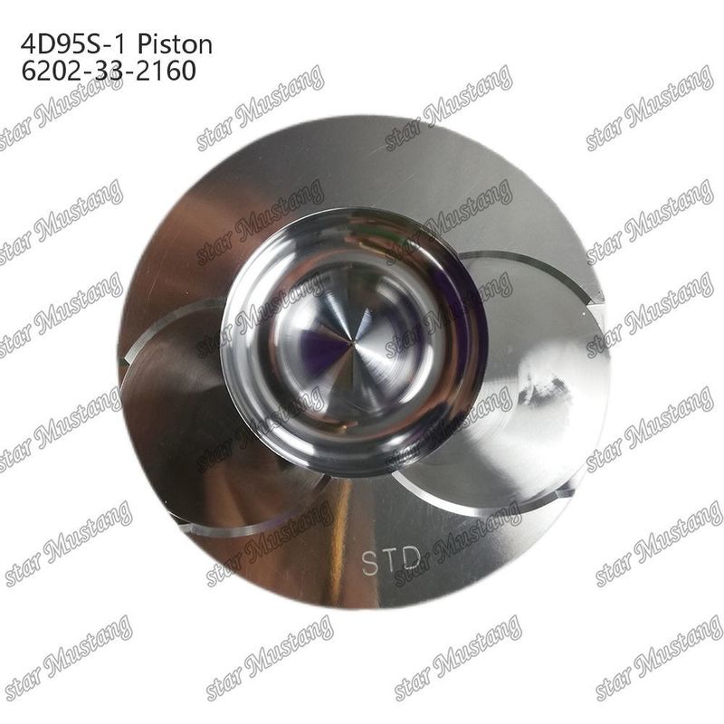 پیستون 4D95S-1 104mm بالا پایین گرد 51mm اتاق احتراق 6202-33-2160 برای قطعات معدنی موتور Kumatsu