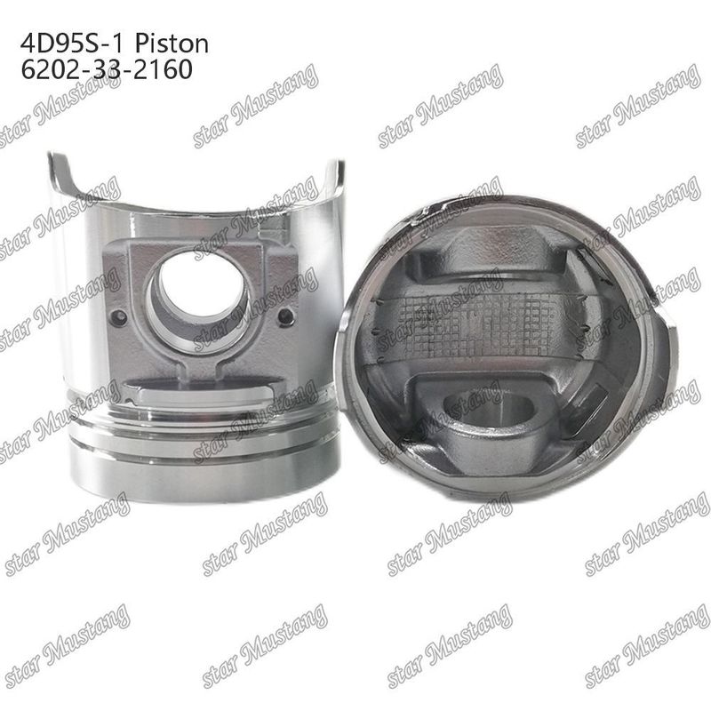 پیستون 4D95S-1 104mm بالا پایین گرد 51mm اتاق احتراق 6202-33-2160 برای قطعات معدنی موتور Kumatsu
