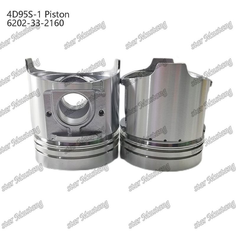 پیستون 4D95S-1 104mm بالا پایین گرد 51mm اتاق احتراق 6202-33-2160 برای قطعات معدنی موتور Kumatsu